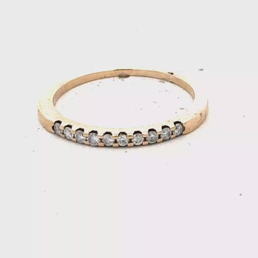 9ct yellow gold diamond ring size N (sh28056b)