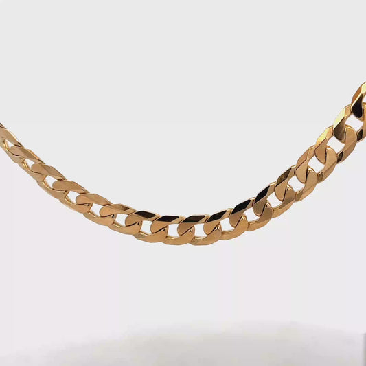 9ct yellow gold curb chain 60.2g (sh27238b)