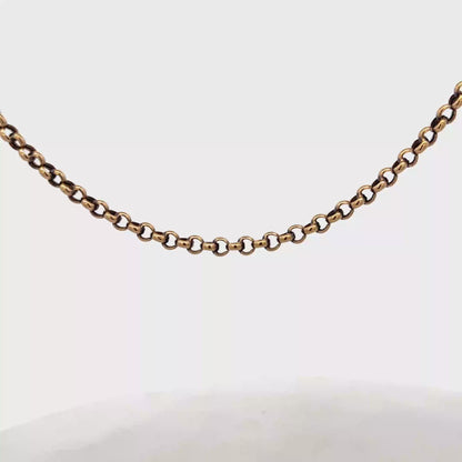 9ct yellow gold belcher chain 7.7g (sh27315b)