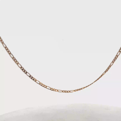 9ct yellow gold figaro chain 3.7g (sh26346b)