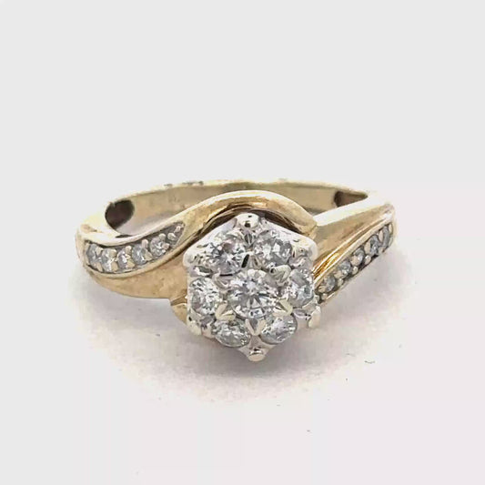9ct yellow gold diamond ring sh22354l