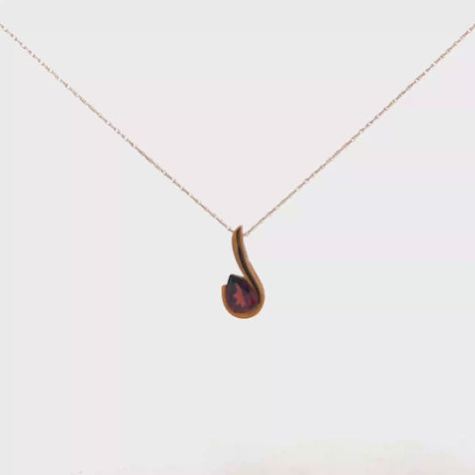 9ct yellow gold chain and pendant 1.6g (sh26816b)