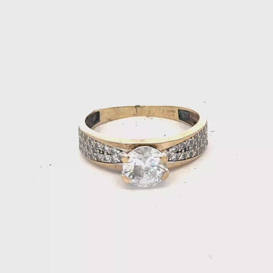 9ct yellow gold ring size O1/2 (sh27946b)