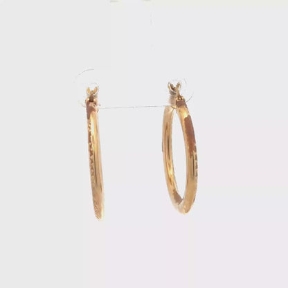 9ct yellow gold hoop earrings 1.8g (sh25712l)