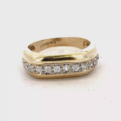 9ct yellow gold ring size U1/2 (sh27733b)