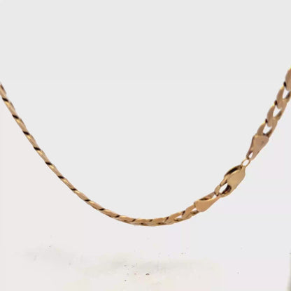 9ct yellow gold curb chain 47.5g (sh27835b)
