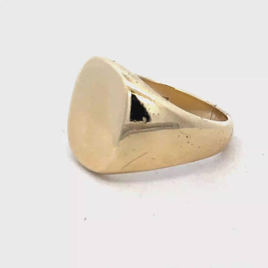 9ct yellow gold signet ring BB900001b