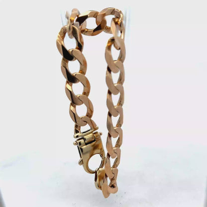 9ct yellow gold curb bracelet 48g (sh25729l)