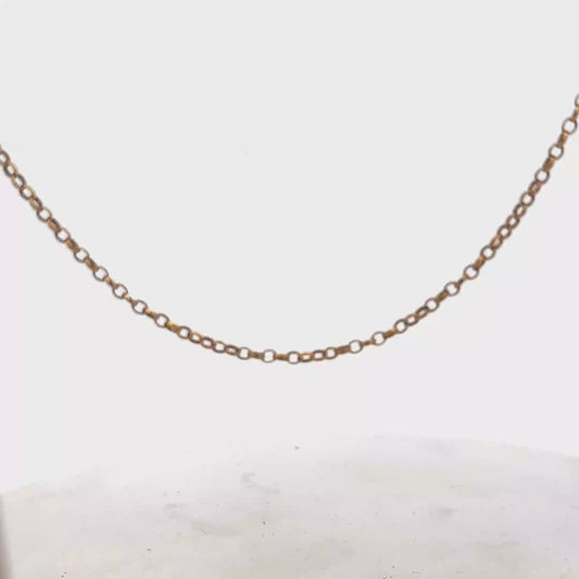 9ct yellow gold belcher chain 5.2g (sh26877b)