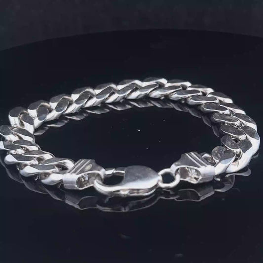 Silver curb bracelet 37.4g (sh27204b)