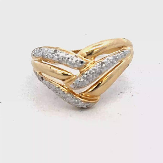 18ct yellow gold diamond ring sh25474l