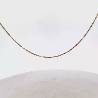 18ct yellow gold box chain 4.4g (sh26694b)