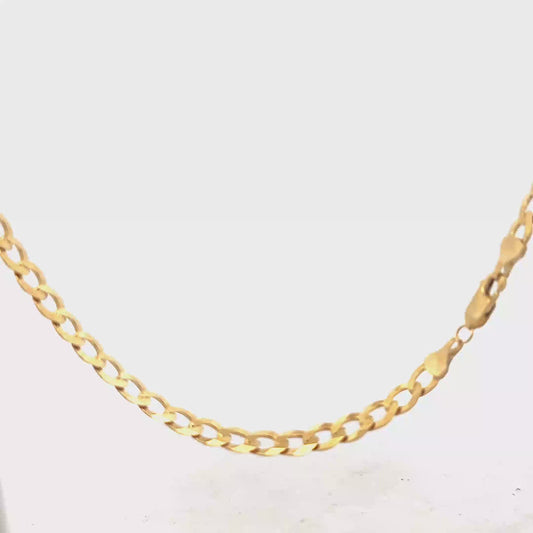 9ct yellow gold curb chain 15.9g (sh25865l)