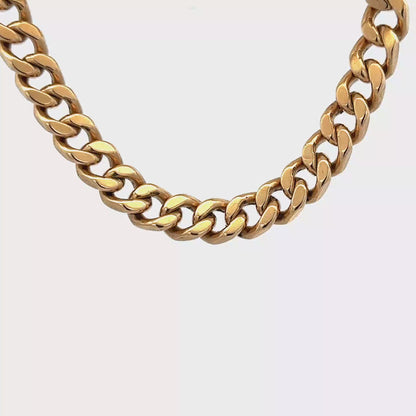 9ct yellow gold curb bracelet 49.3g (sh27700b)