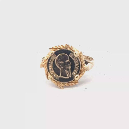 9ct yellow gold ring size J (sh27602b)