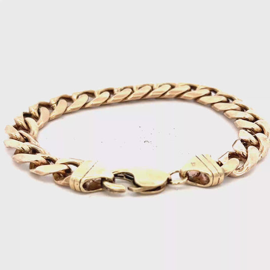 9ct yellow gold curb bracelet 42.4g (sh25913l)