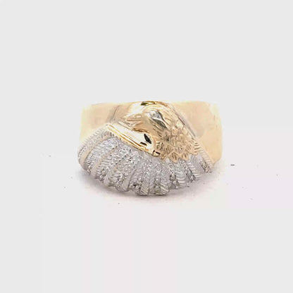 9ct yellow gold diamond ring size U1/2 (sh27825b)