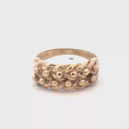 9ct yellow gold keeper ring size S1/2 (sh25710l)