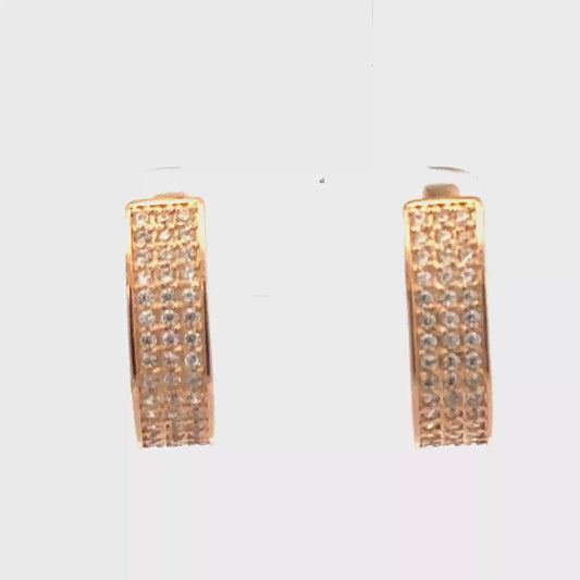 14ct rose gold earrings 4g (sh26481b)