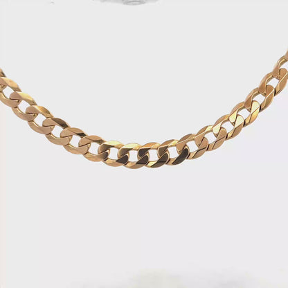 9ct yellow gold curb chain 75.3g (sh25972l)