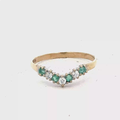 9ct yellow gold ring size P (sh25821l)