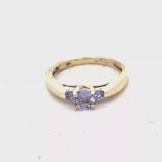 9ct yellow gold ring size N (sh27964b)