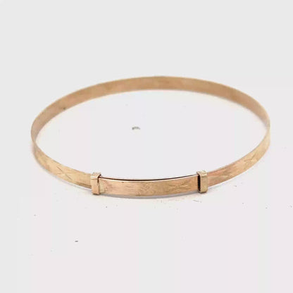 9ct yellow gold baby bangle 1.8g (bb2140b)