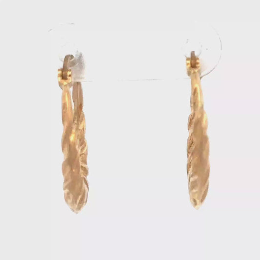 9ct yellow gold hoop earrings 1.3g (sh25544l)