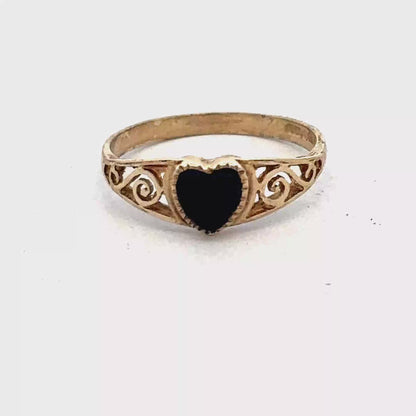 9ct yellow gold ring size L (sh25338l)