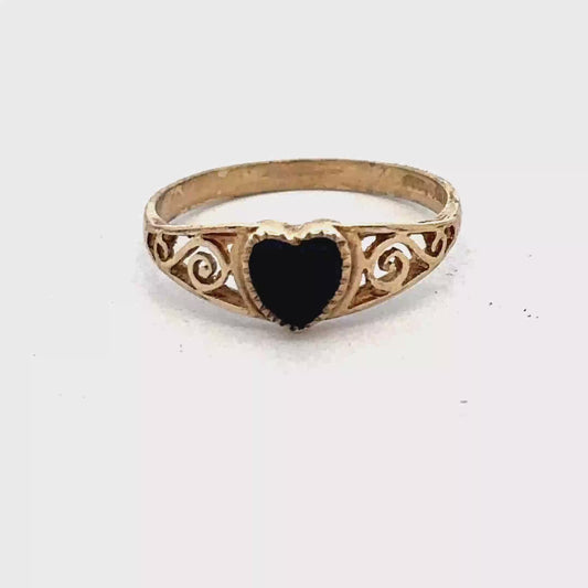 9ct yellow gold ring size L (sh25338l)