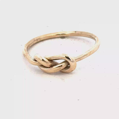 9ct yellow gold love knot ring size V1/2 (sh27936b)