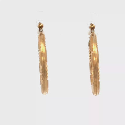 9ct yellow gold hoop earrings 1.5g (sh27510b)