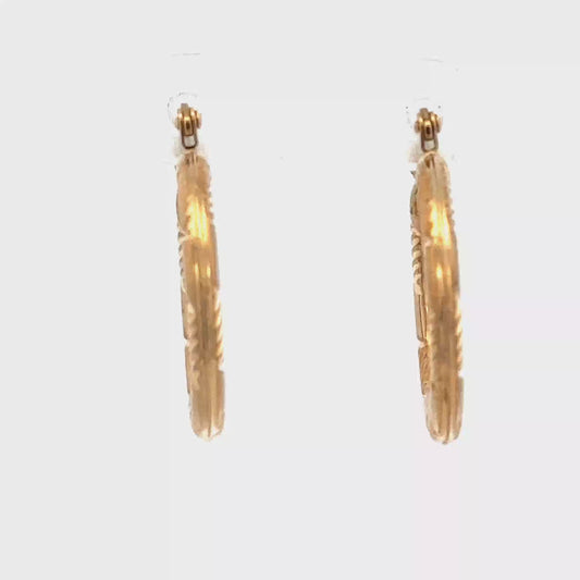 9ct yellow gold hoop earrings 1.5g (sh27510b)