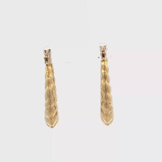 9ct yellow gold hoop earrings 2.1g (sh27523b)