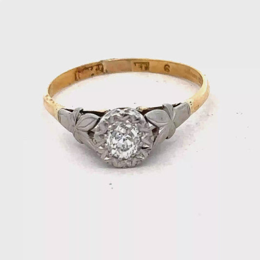 18ct yellow gold diamond ring sh26820b