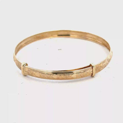 9ct yellow gold baby bangle 2g (sh28050b)