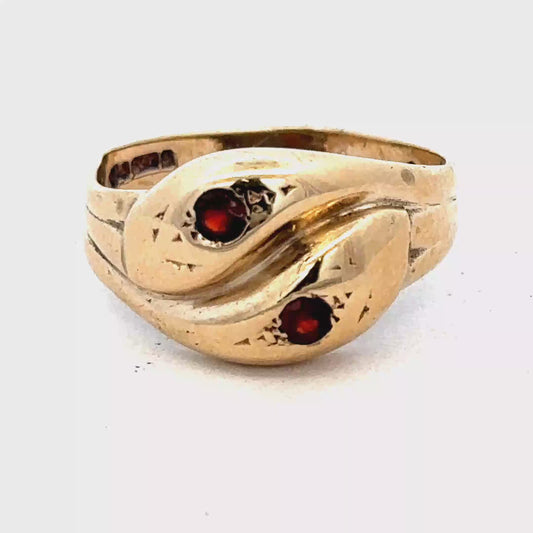 9ct yellow gold ring size R (sh27024b)