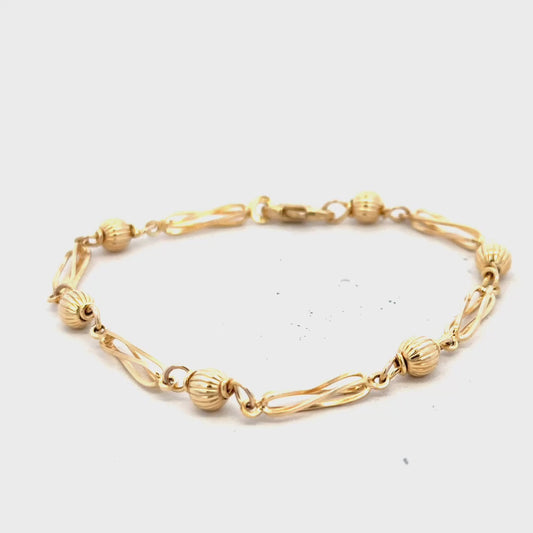 9ct yellow gold bracelet 5.3g (sh25029l)