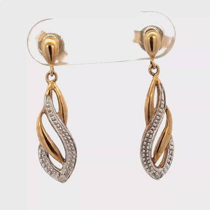 9ct yellow gold earrings 1.8g (sh26203b)