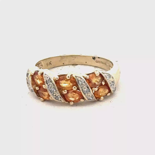 9ct yellow gold ring size N (sh27944b)