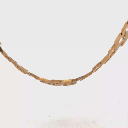 9ct yellow gold chain 117.6g (sh28155b)