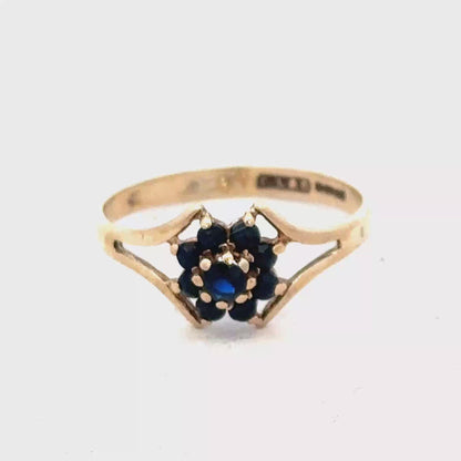 9ct yellow gold ring size P (sh27623b)