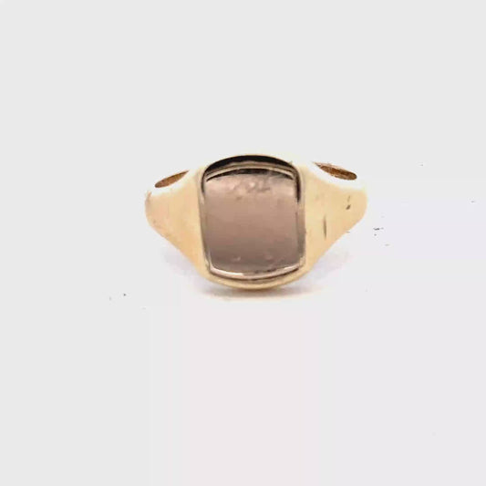 9ct yellow gold masonic ring  27824b