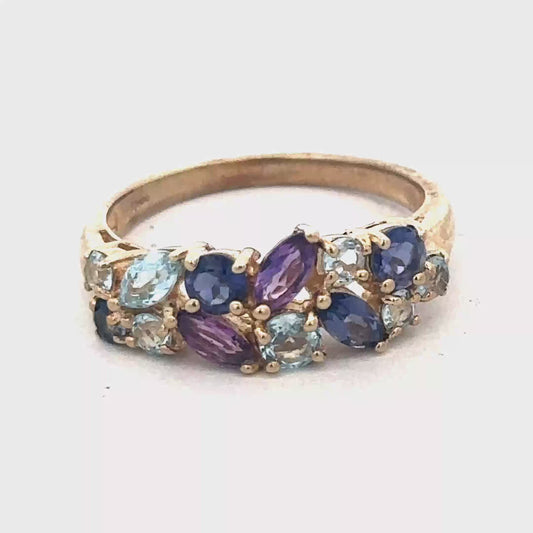9ct yellow gold gemstone ring sh26743b