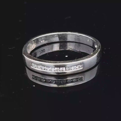 18ct white gold diamond half eternity ring sh26690b