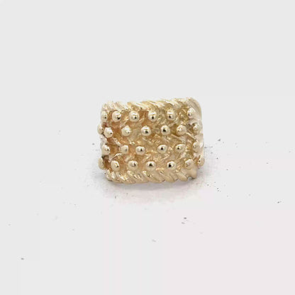9ct yellow gold keeper ring size L1/2 (sh27895b)