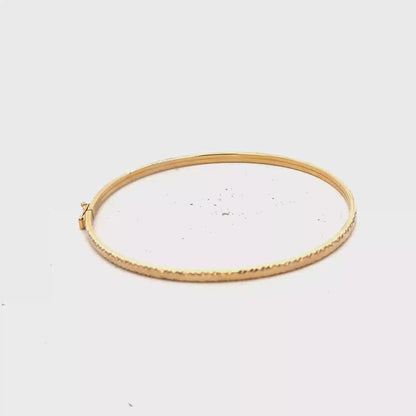 9ct yellow gold bangle 3.6g (sh25611l)