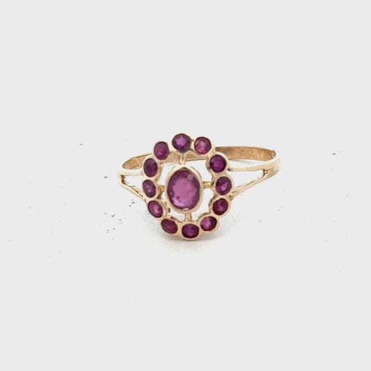 9ct yellow gold ring size N (sh26658b)