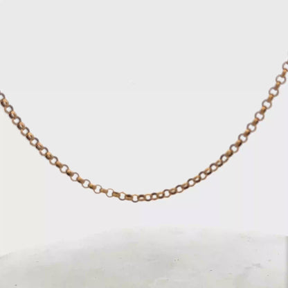 9ct yellow gold belcher chain 3.7g (sh25335l)