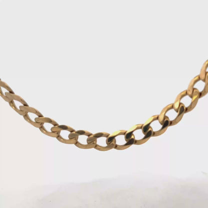 9ct yellow gold curb chain 60.4g (sh27489b)